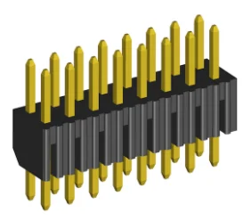 2.00mm Wide Body Header Double Rows Straight Dip Type.